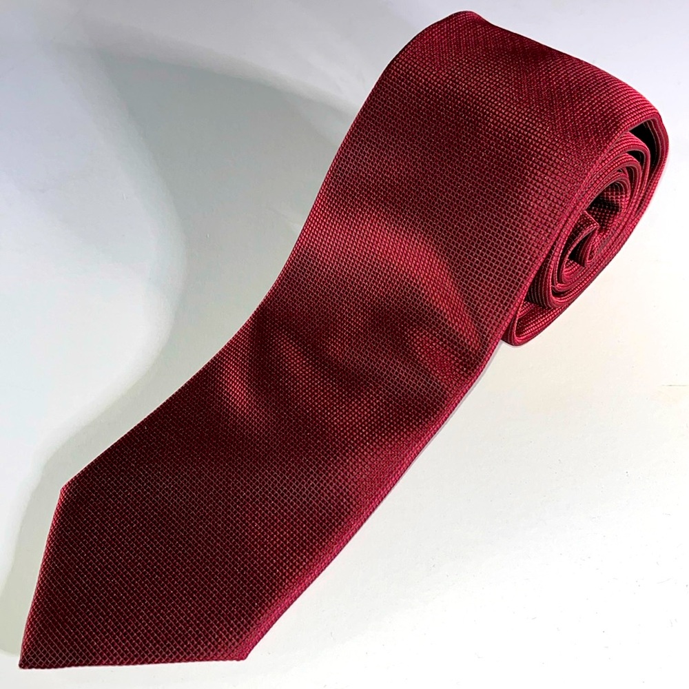 GIORGIO MARIANI Mens Silk Burgundy Formal Necktie 58" Length